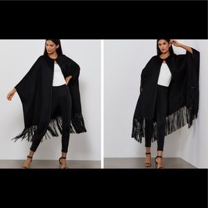 NWT BCBG faux suede cape